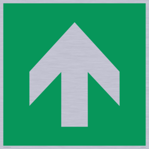 E907 Safe condition: Up / forwards arrow (90 deg supplimentary)